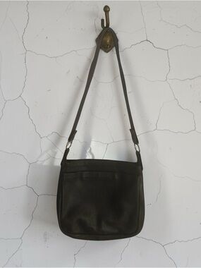 VTG Soft Genuine Deer Skin Shoulder Bag Brown Flap Front 10X11 Lined Cross~Body